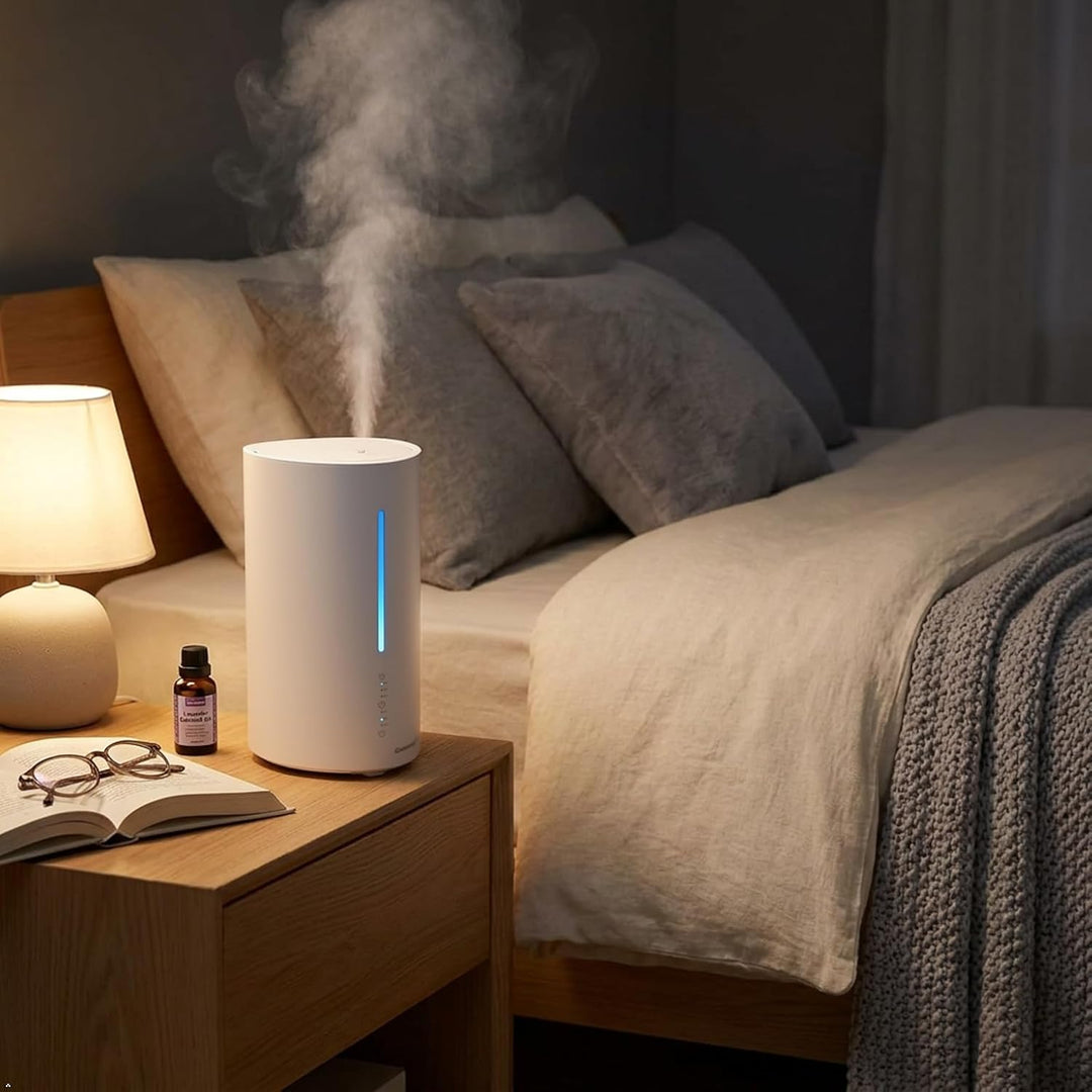Greenmigo 3L Top Fill Luftbefeuchter,360°Drehbare Düse Cool Mist Humidifier,3 Nebelleistungsstufen,6
