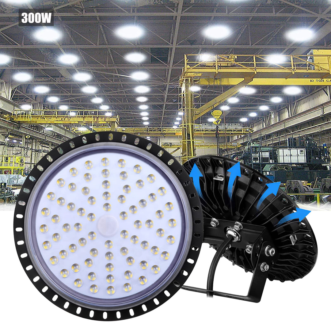 LED UFO Industrielampe, Sararoom LED Strahler 300W LED Scheinwerfer Kaltweiss 6000K 30000LM LED Stra