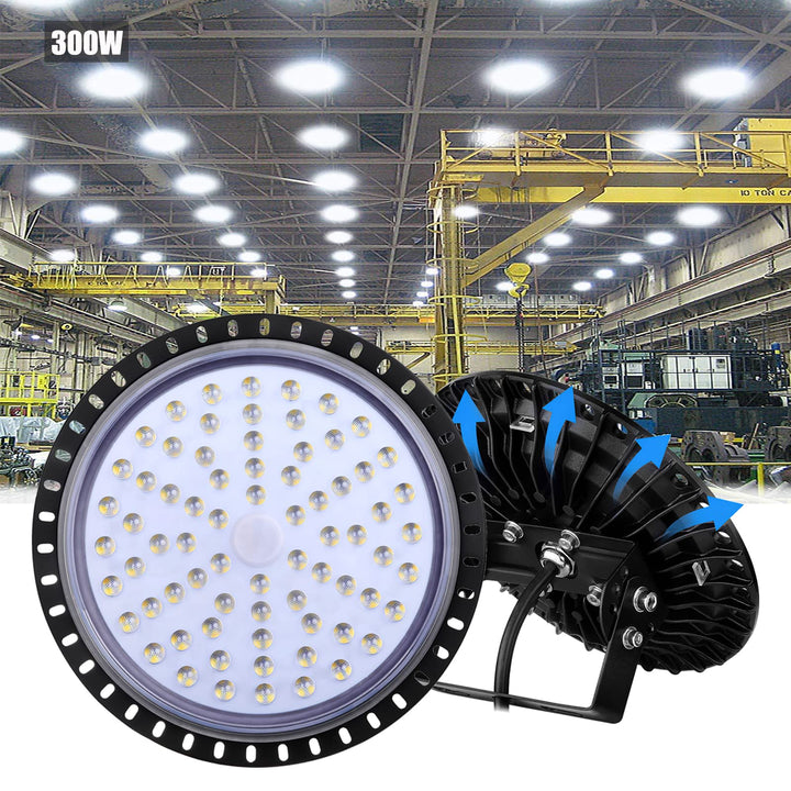 LED UFO Industrielampe, Sararoom LED Strahler 300W LED Scheinwerfer Kaltweiss 6000K 30000LM LED Stra