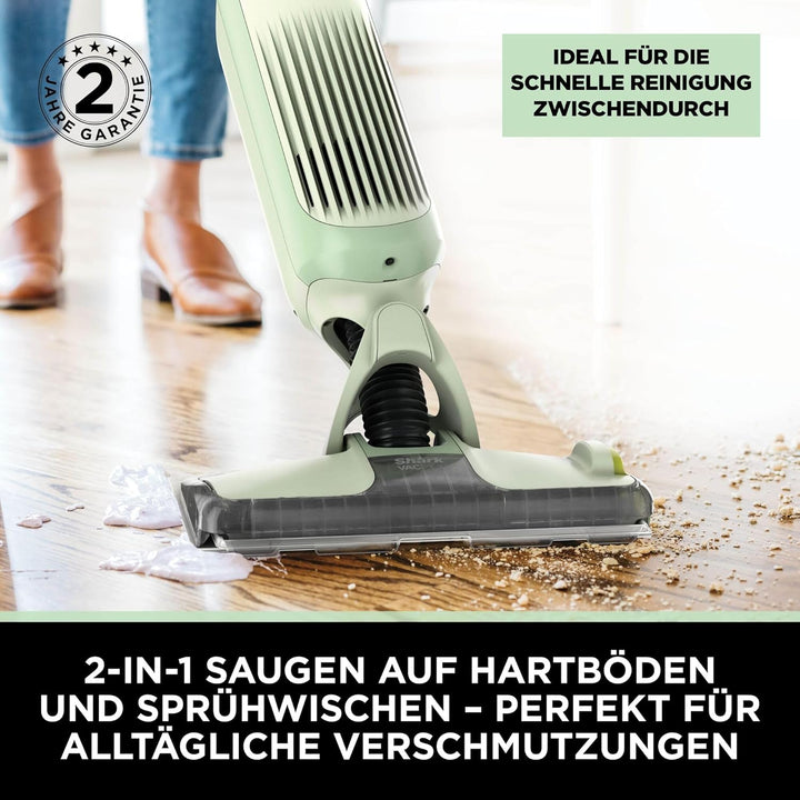 Shark VacMop 2-in-1 kabelloser Staubsauger und Sprühmopp für Hartböden, 4 Einwegpads, 355 ml Bodenre