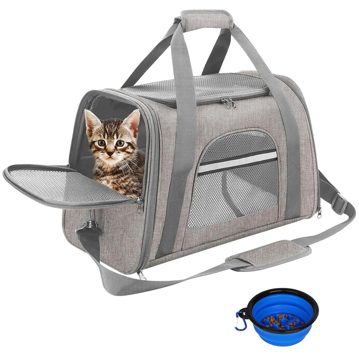 Transporttasche für Hund Katze Faltbar Hundetransportbox Katzentransportbox Atmungsaktiv Hundetasche