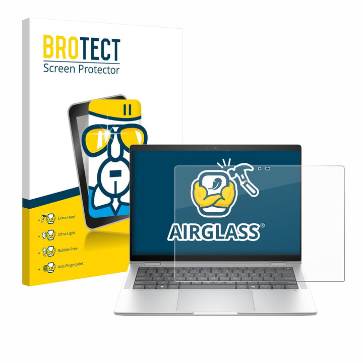 BROTECT Schutzglas für HP EliteBook X Flip G1i 14" Schutzfolie Panzer Folie Glas Displayschutz Made