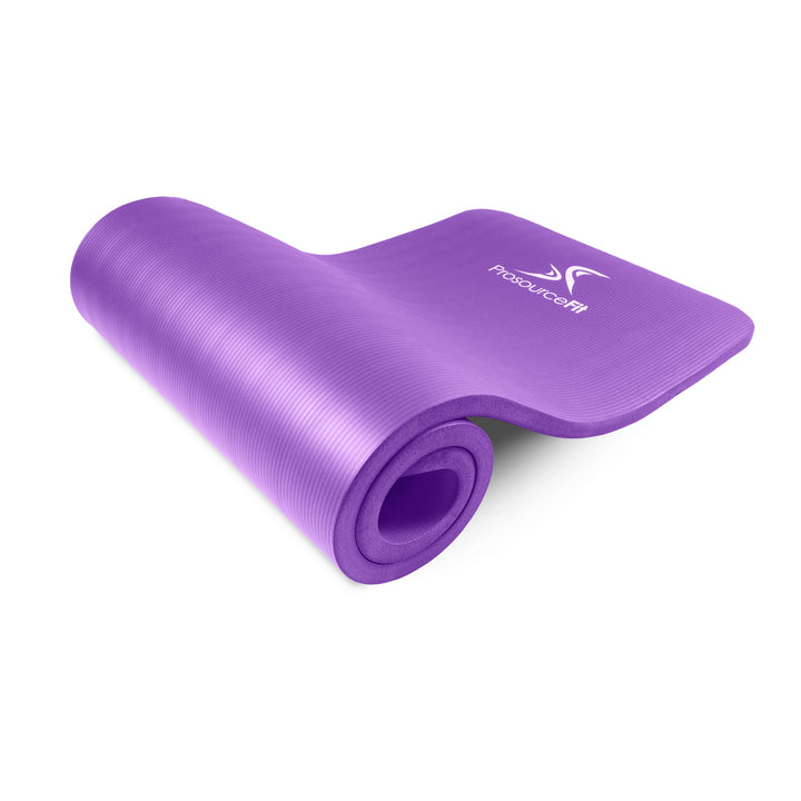 ProsourceFit Extra Thick Yoga and Pilates Mat 1" Purple, 1" Purple