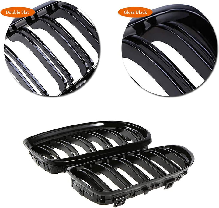 YIUBCZOQI E90 E91 Kühlergrille passend für BMW 3er E90 E91 LCI Bj Nieren Schwarz grill vorne 2009-20