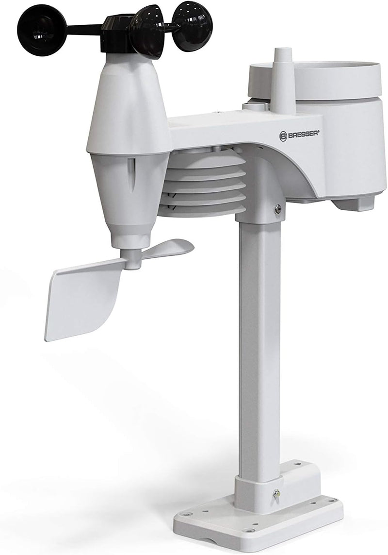 Bresser Wetterstation Funk mit Aussensensor WLAN Farb-Wetter Center 5-in-1 mit Aussensensor für Temp