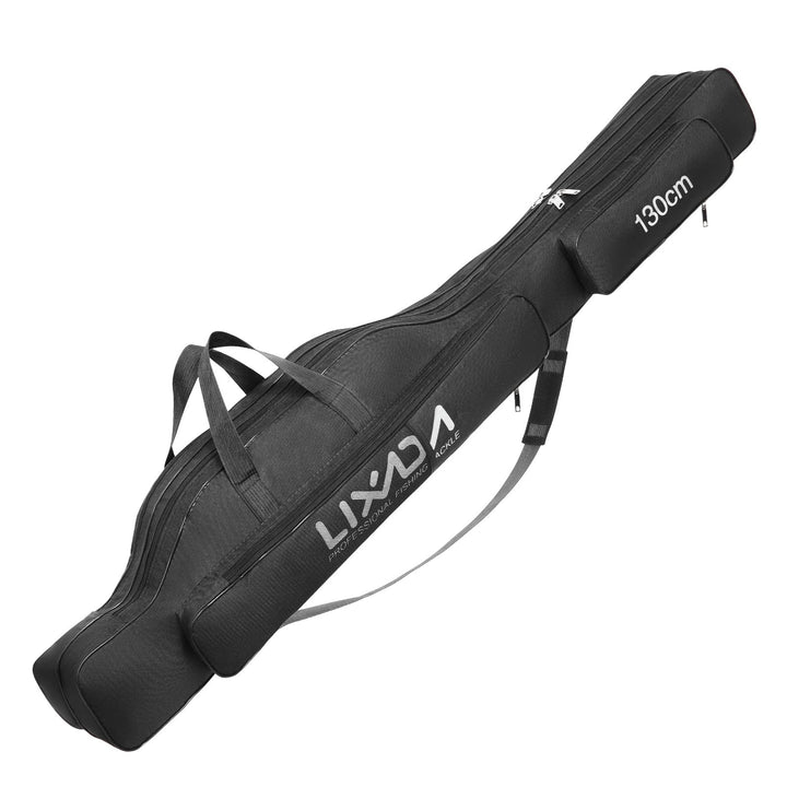 Lixada Tragbare Angeltasche Faltbare Angeltasche für Angelrute im Freien, 100 cm/130 cm/150 cm Schwa