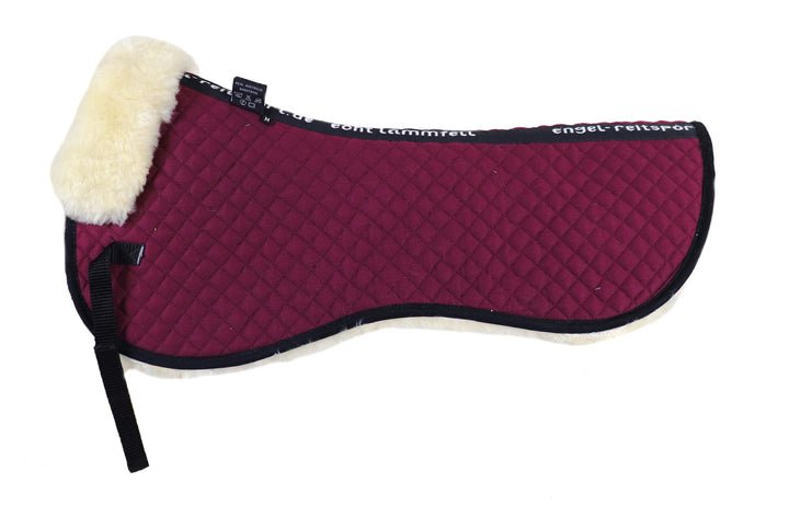 Engel Reitsport Lammfell Sattelkissen SAKIS1 mit Fellrand vorne bordeaux-med. L, bordeaux-med. L