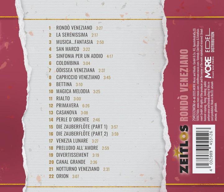 Zeitlos - Rondo Veneziano (CD), Audio-CD