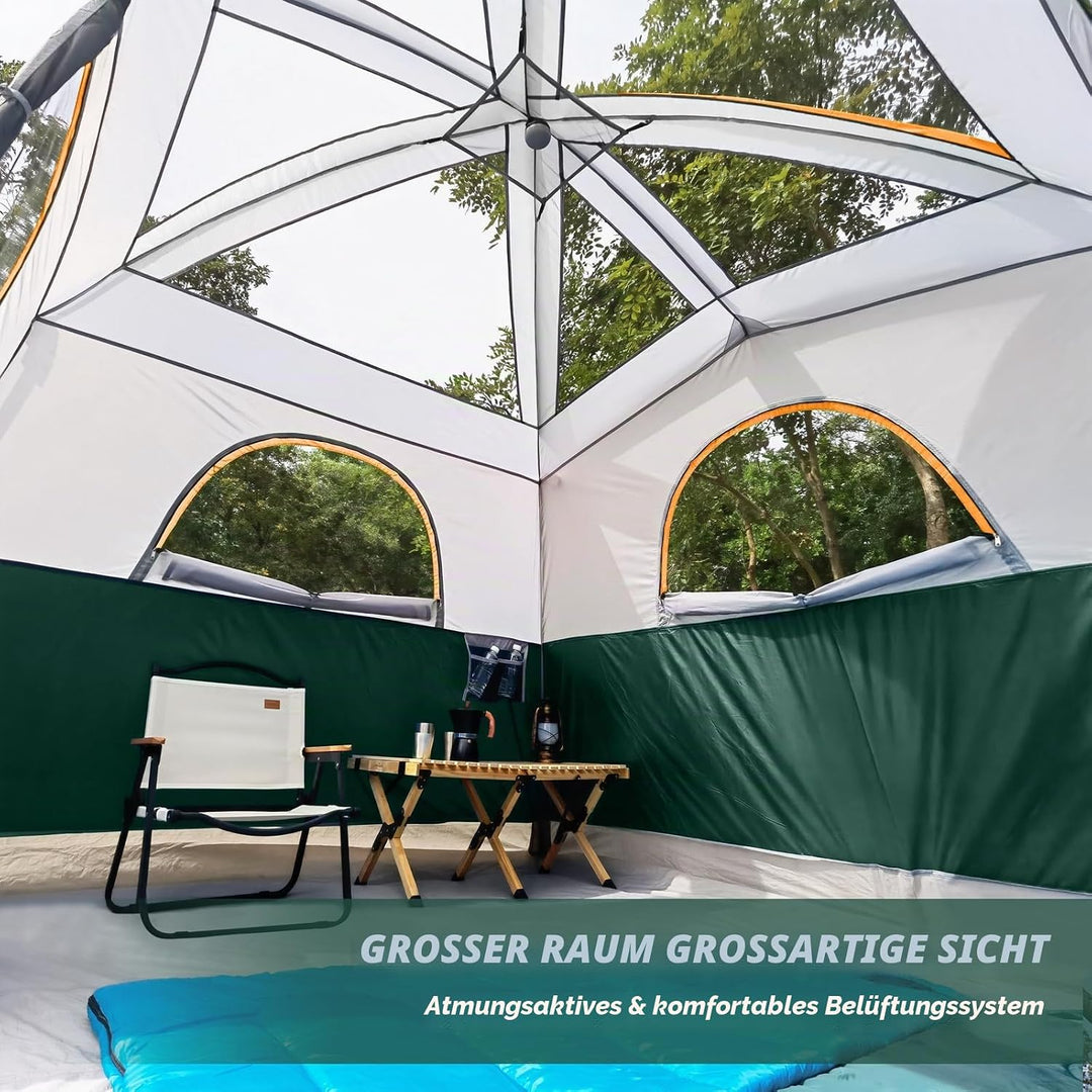 UNP Tents 6 Person Waterproof Windproof Easy Setup,Double Layer Family Camping Tent with 1 Mesh Door