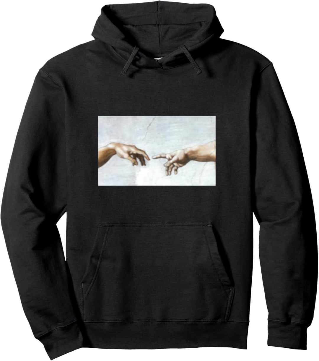 Erschaffung von Adam von Michelangelo Kunst Hände Künstler Pullover Hoodie