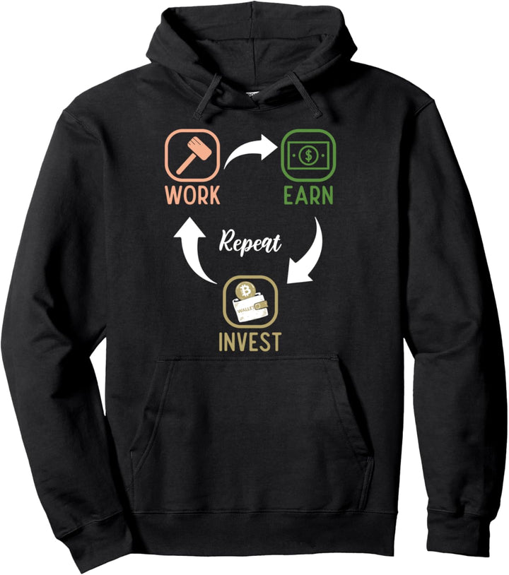 Arbeit verdienen investieren Wiederholung - Handel investier Pullover Hoodie