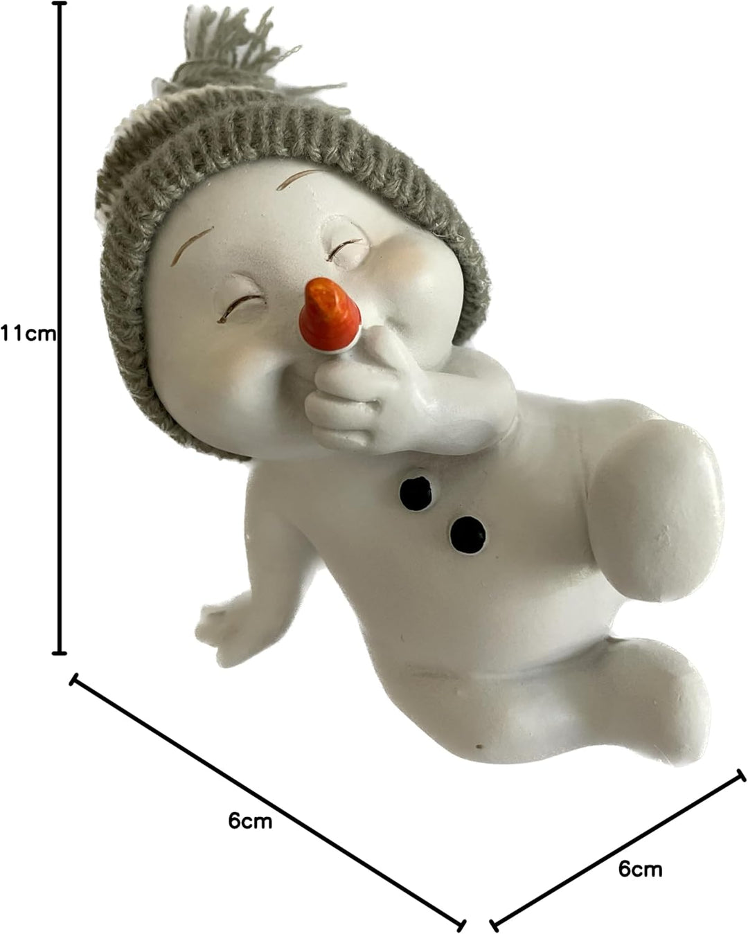 khevga Weihnachtsdeko Deko-Figuren Schneemann grau im 4er Masse sitzend