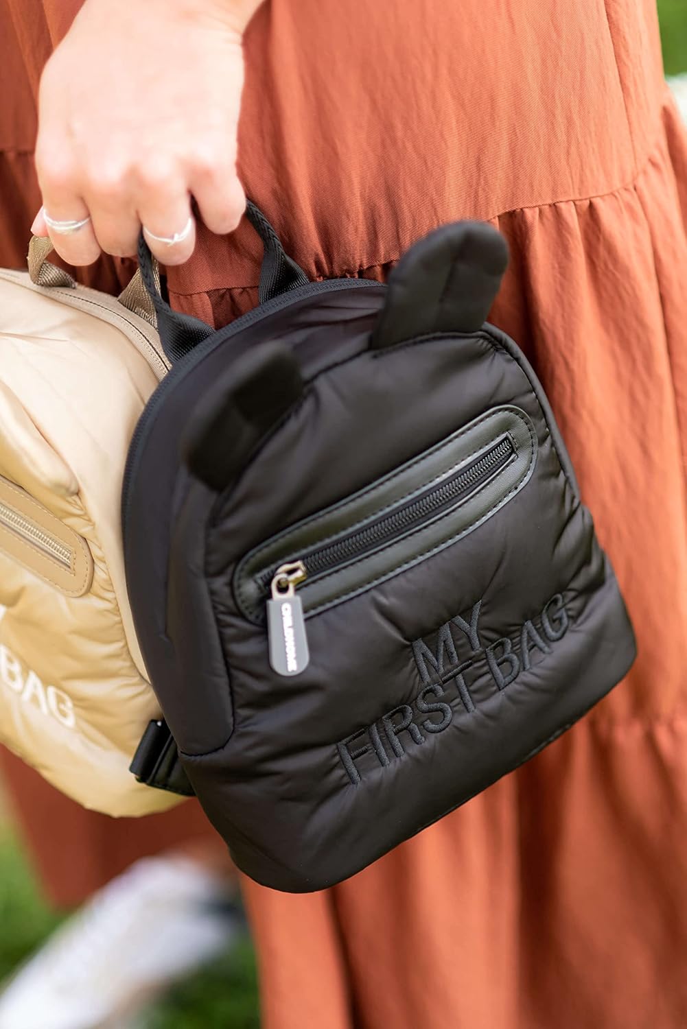 CHILDHOME, Kinderrucksack Baby, Schule, Kindergarten, Krippe, Zwei Fächer, Lunchbag/Flaschen geeigne