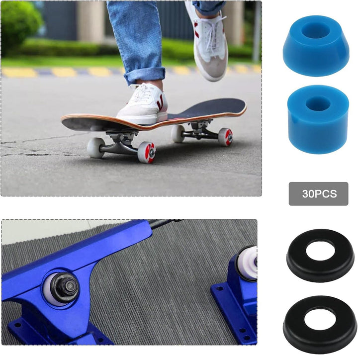 3 Sätze Skateboard Bushings langes Skateboard Truck Bushings Unterlegscheiben Stossdämpfer