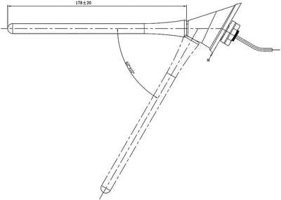 Eightwood Autoradio Antenne KFZ Antenne Dachantenne 16V Verstärker Raku 2 II passend für Anti Origin