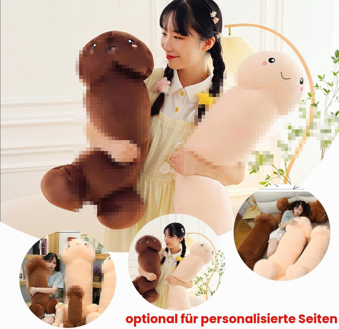 Lustiges Dekokissen, Valentinstag, Geburtstag, Heimdekoration, Braun (50 cm), 50 Cm
