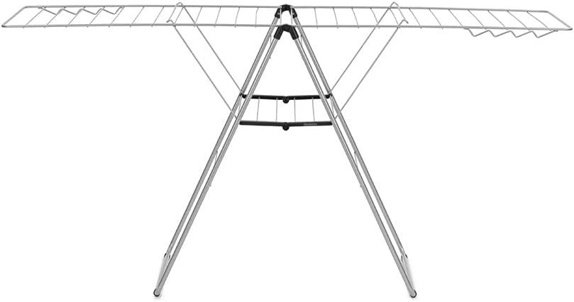 Brabantia HangOn Wäscheständer, Metallic Grey, 25 m 25 m without Rod Metallic Grey, 25 m without Rod