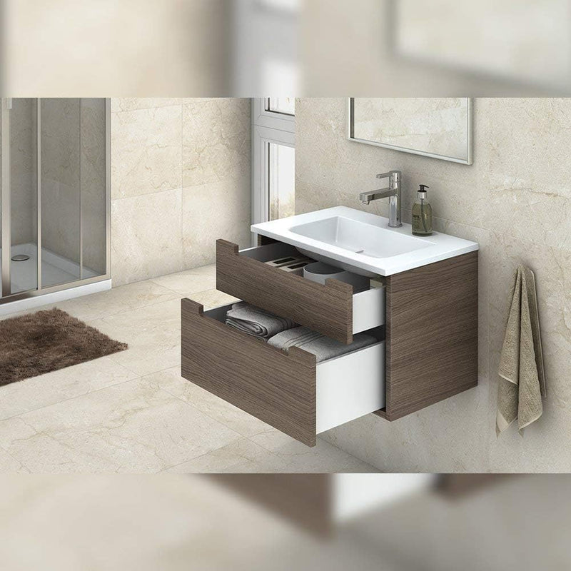 Emuca - Schubkastengarnitur für küche oder badzimmer mit Vollauszug und integriete Dämpfung, Höhe 13