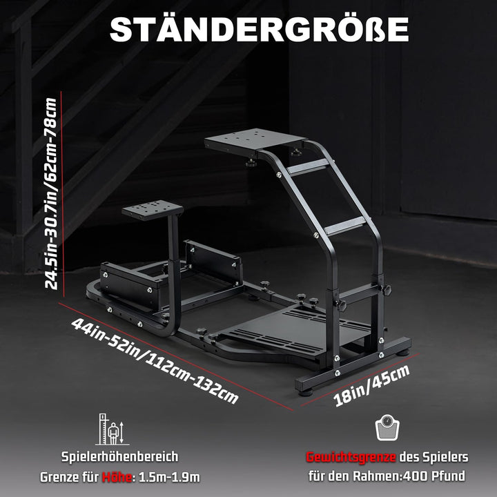 Dardoo Racing Simulator Cockpit Einstellbar Passend für Logitech G27 G29 G920 G923, Thrustmaster T30