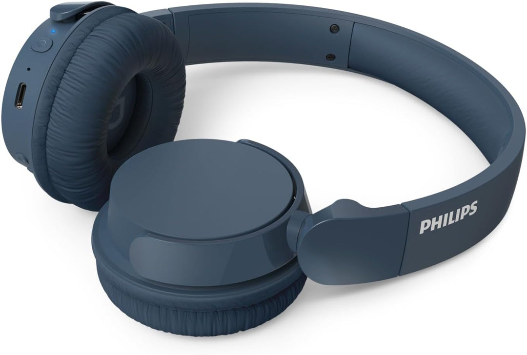 PHILIPS TAH4209BL Leichter ohraufliegender kabelloser Bluetooth-Kopfhörer mit passiver Geräuschisoli
