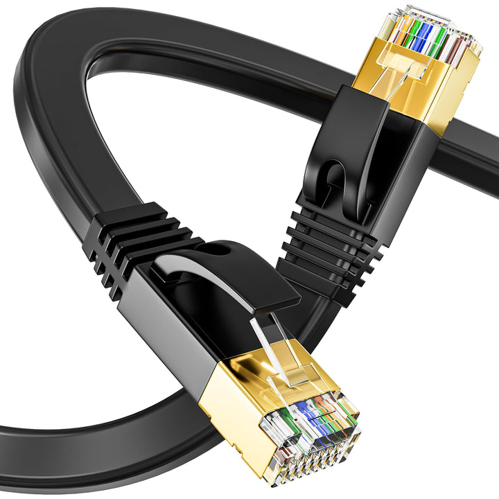 Soibke Cat 7 25m LAN Kabel, Flach Netzwerkkabel 25m CAT 7 Patchkabel, Gigabit Hochgeschwindigkeits S