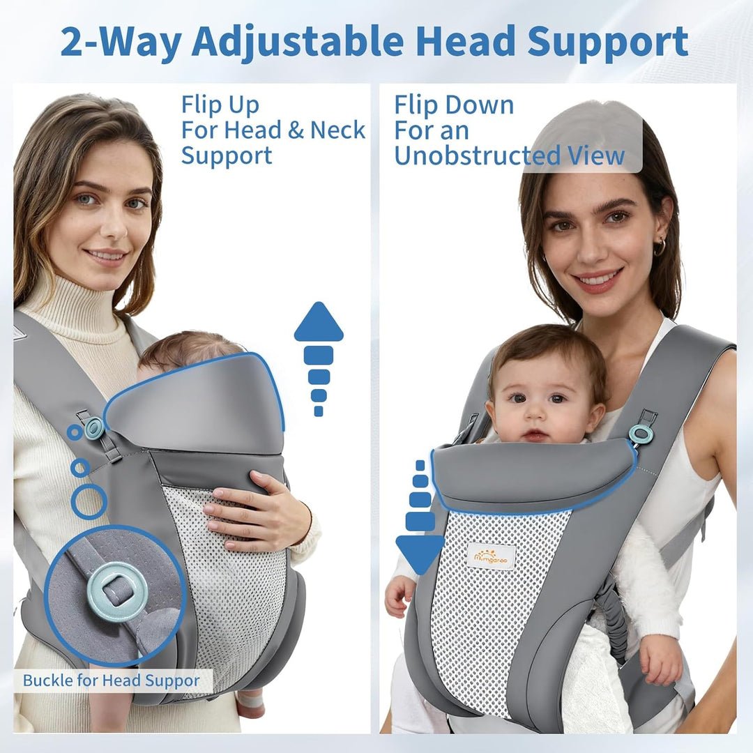 Babytrage - Superweiche 3D-Air Baby Tragegurt Neugeborene ab Geburt (0–24 Monate), On the Go 4-in-1