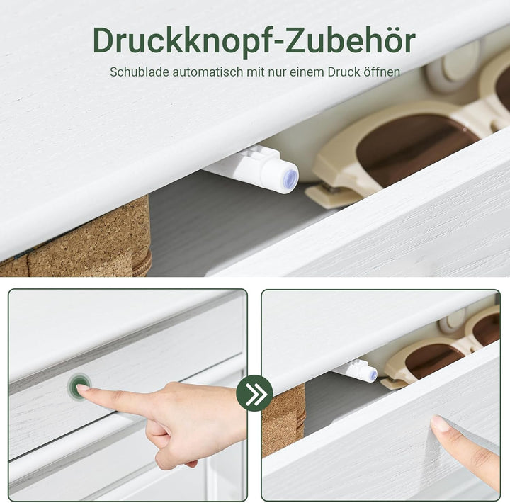 SoBuy Schuhschrank Schmal Weiss Holzoptik, Flurschrank Schmal mit Schublade, Schuhschrank Vintage, S