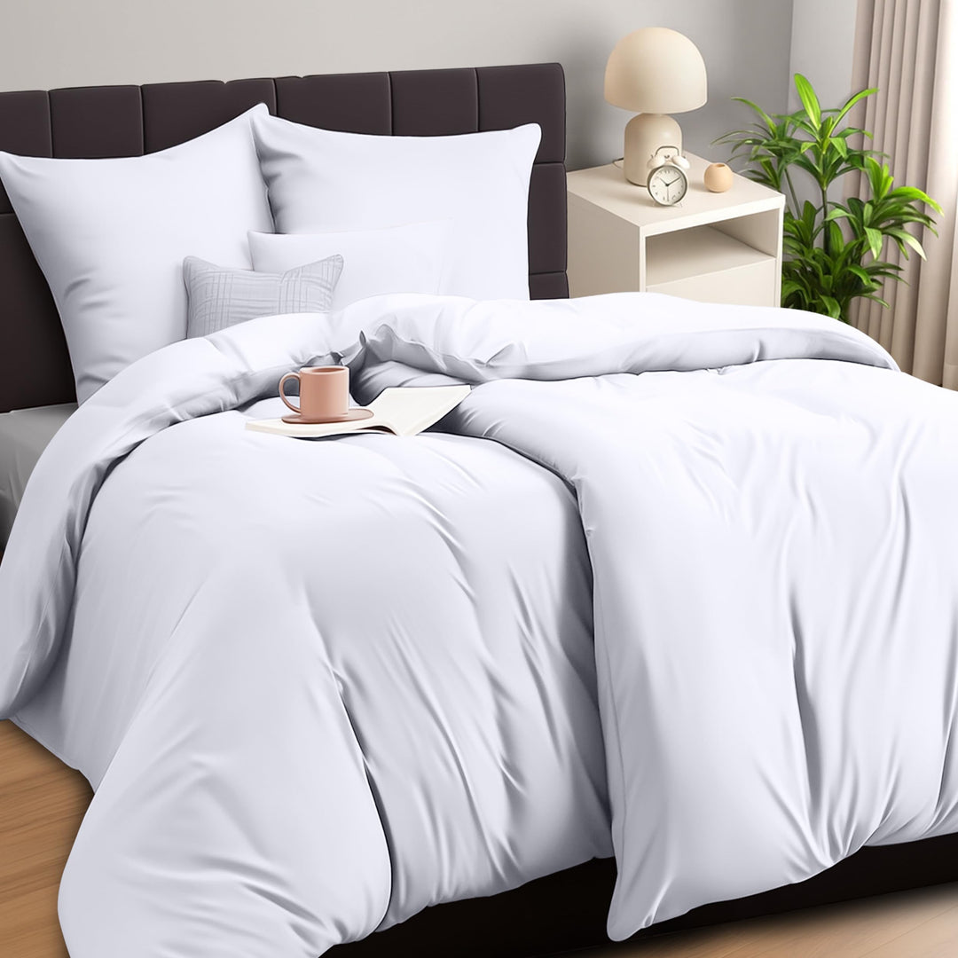 Utopia Bedding Bettwäsche 135x200 4teilig - Mikrofaser 2 Bettbezug 135x200 cm + 2 Kissenbezüge 80x80
