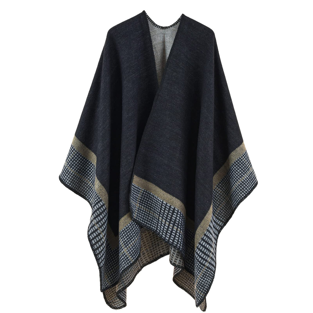 colornival Poncho Damen Winter Warm Elegant Poncho Decke Poncho Cape Strick Poncho Mantel Winter Pon