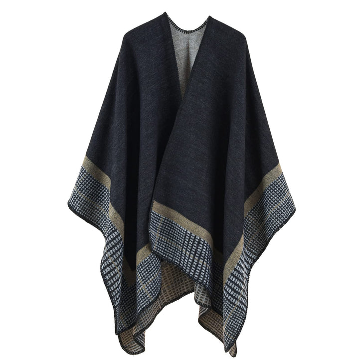 colornival Poncho Damen Winter Warm Elegant Poncho Decke Poncho Cape Strick Poncho Mantel Winter Pon