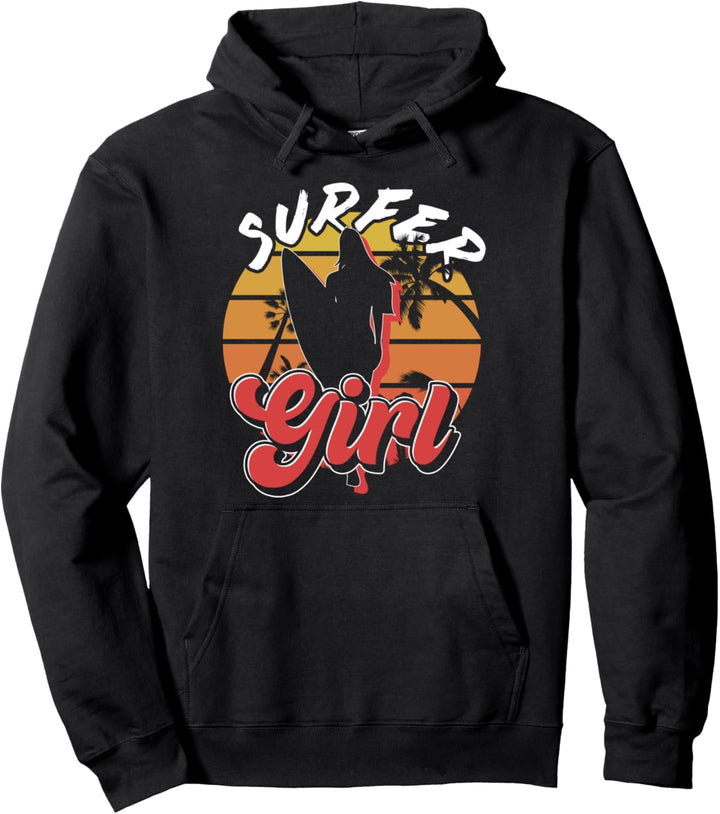 Surfen Sommerurlaub Wassersport Surfing Surfer Mädchen Pullover Hoodie