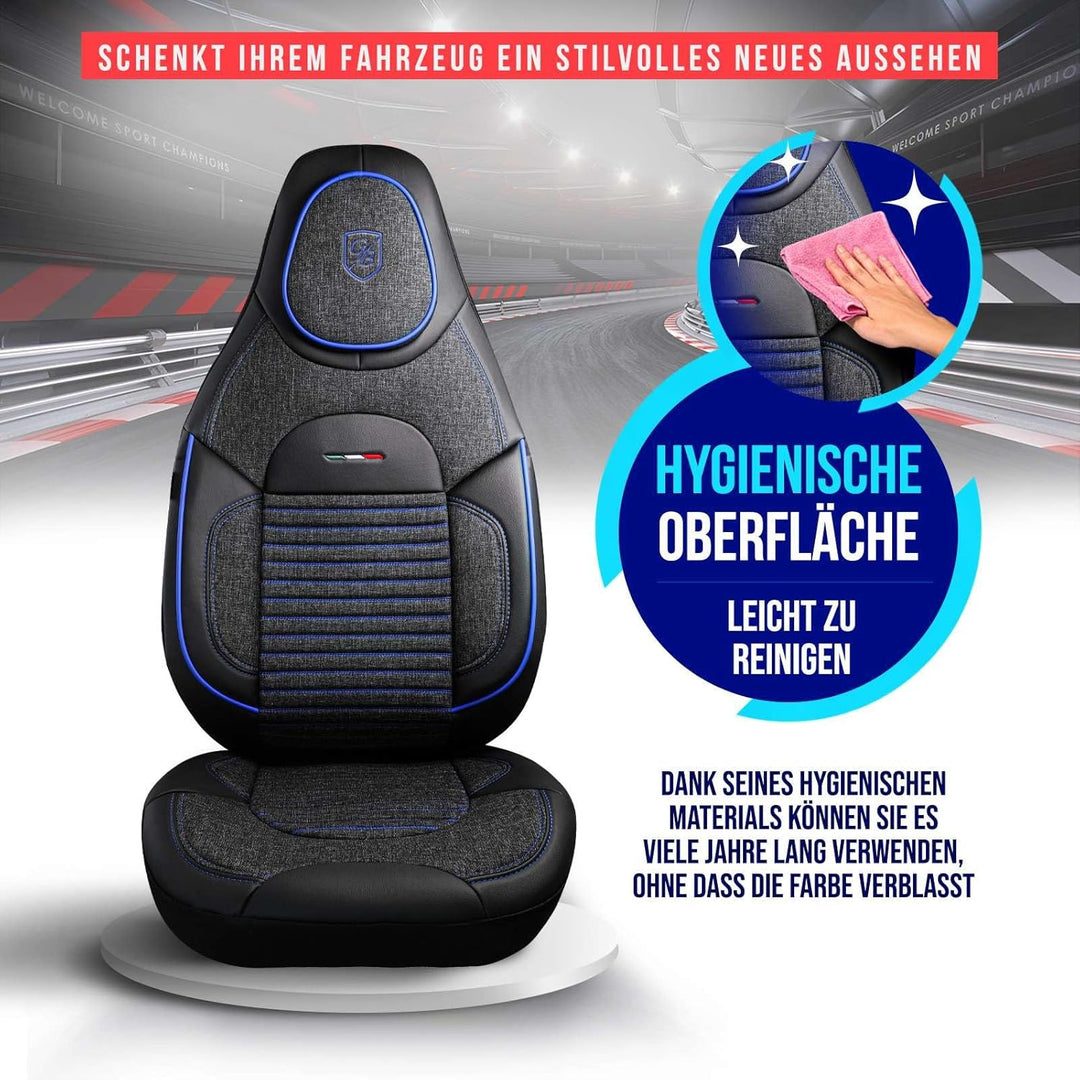Wohnmobil Sitzbezüge kompatibel mit FIAT Ducato, Citroën Jumper, Peugeot Boxer - Schonbezüge Set aus
