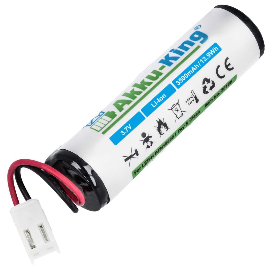 Power-Akku kompatibel mit Leifheit BFN18650/1S1P - Li-Ion 3500mAh 3.7V - für Leifheit Dry &amp; Clean Fe