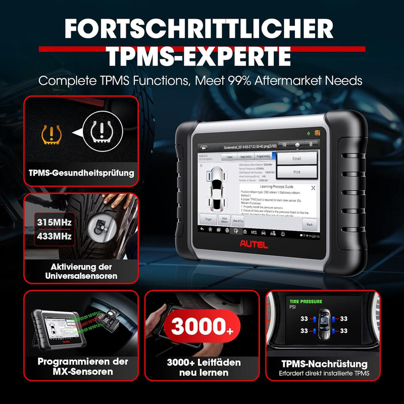 Autel MaxiPRO MP808S-TS Auto Scanner: 2023 Aktualisiert von MaxiCOM MK808TS, MaxiSYS MS906 mit TPMS,