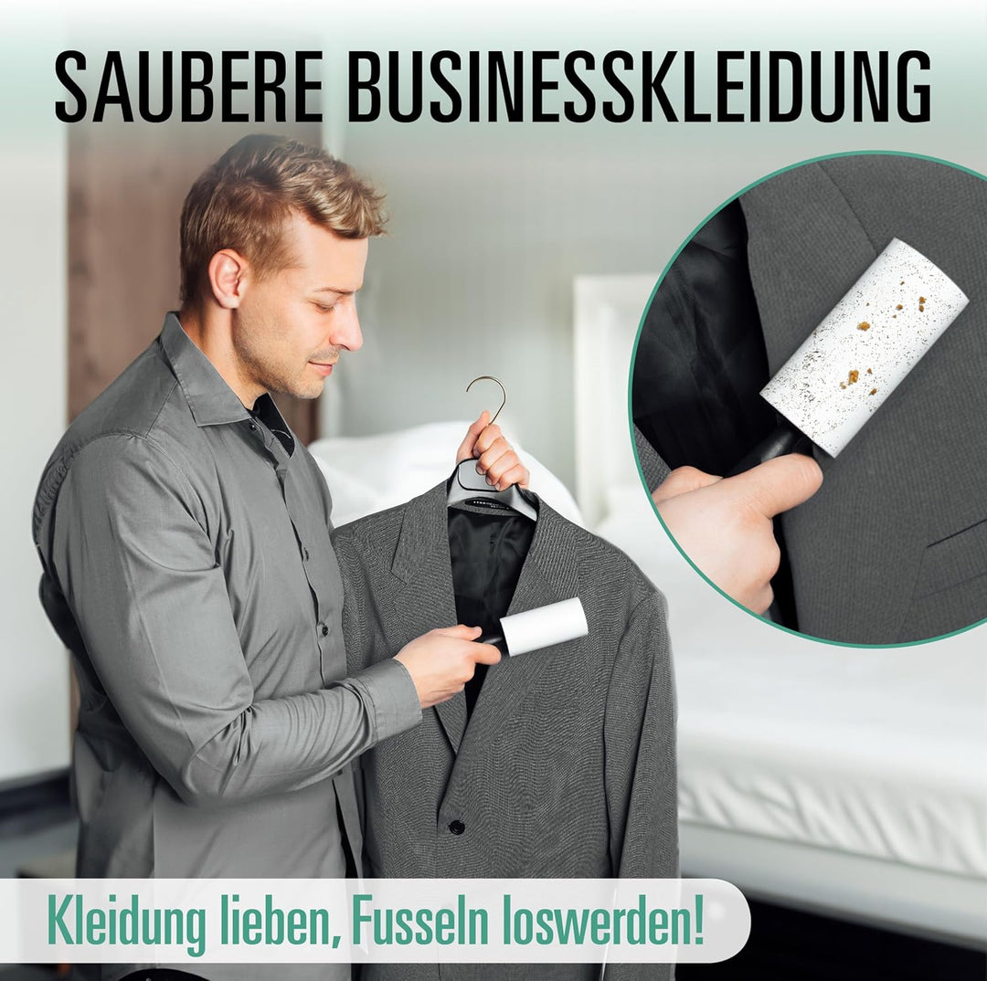 SIMPLYHACK - Fusselrolle - [8er] Set - 720 Blatt - Ersatzrollen für gängige Fusselrollen - hohe Kleb
