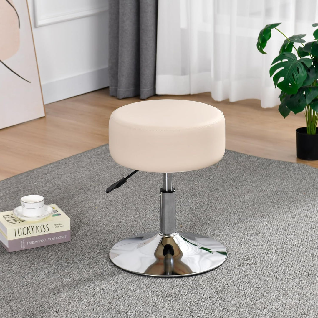 Duhome Drehhocker Sitzhocker Schminkhocker Hocker Rund mit Polsterung Höhenverstellbar Drehbar aus K