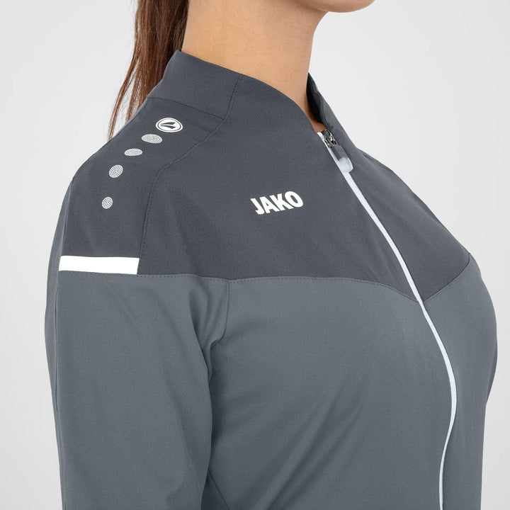 JAKO Damen Champ 2.0 Präsentationsjacke 38 steingrau/anthra light, 38 steingrau/anthra light