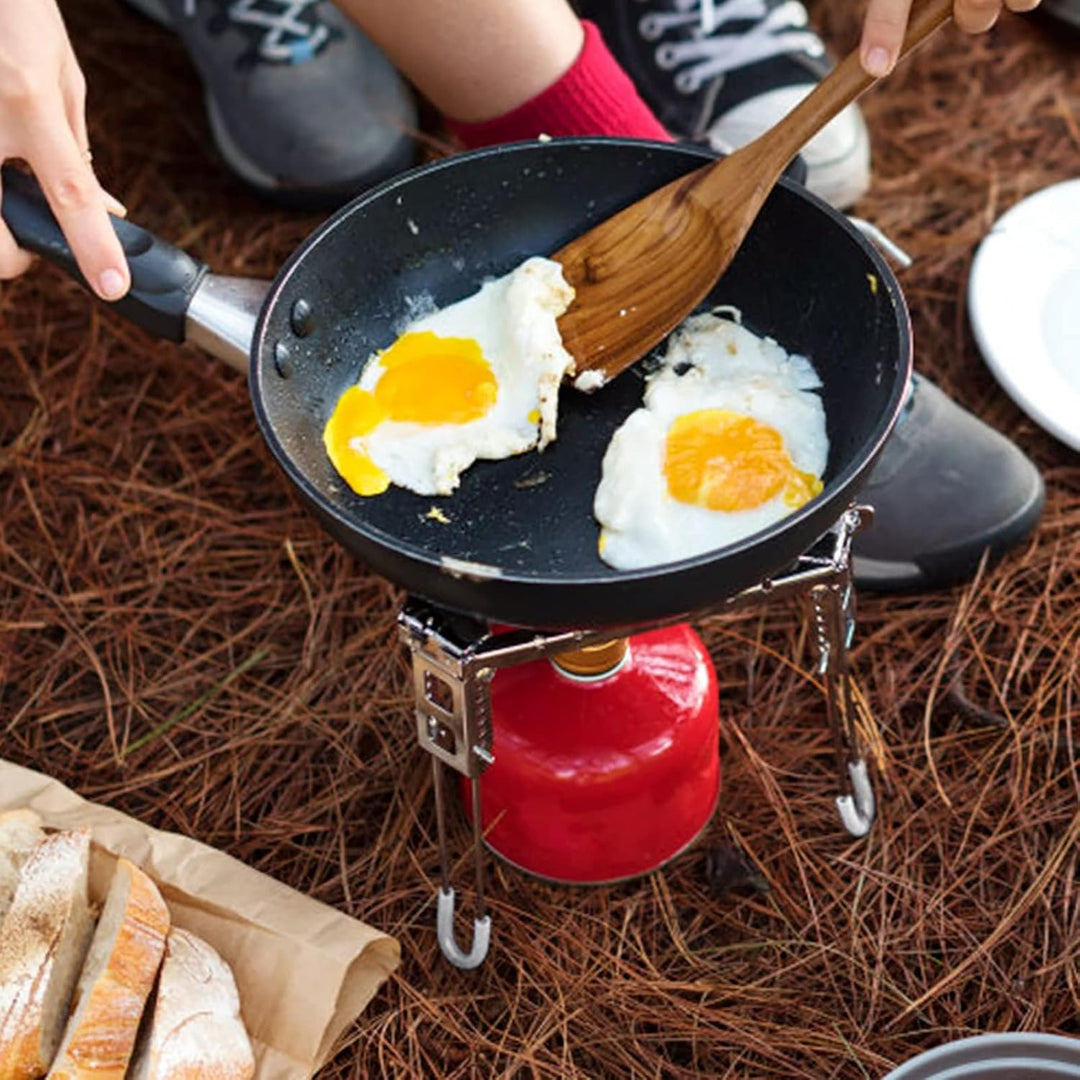 Camping Topfständer, 15,5-19,2cm/6,1-7,6 Zoll Höhe Verstellbar Rostfreier Stahl Faltbarer Gasherd To
