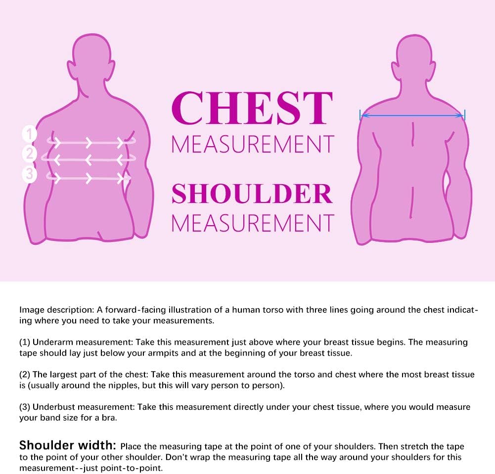 Idtswch Chest Binder For Transgender Breast Binder Half Ftm Binder chest compression Bra (White 165
