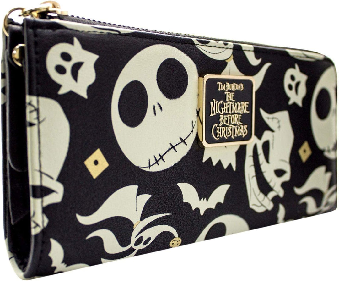 Nightmare Before Christmas Jack Oogie und Zero Portemonnaie Geldbörse Schwarz