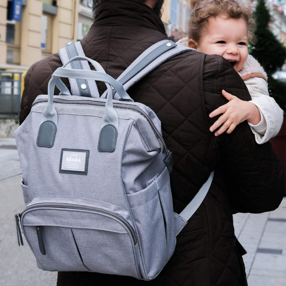 BÉABA - Wickelrucksack für Babys - Grosses Fassungsvermögen - Inklusive Wickelunterlage - Zahlreiche
