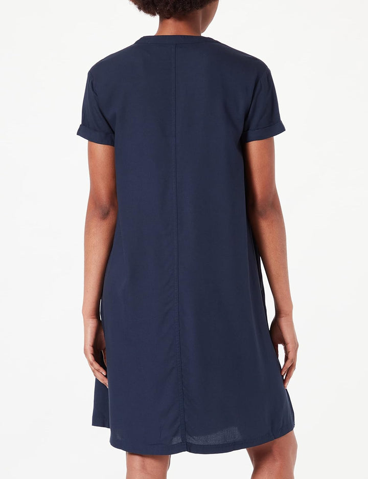Timezone Damen Simple Dress Lässiges Kleid XS Total Eclipse, XS Total Eclipse
