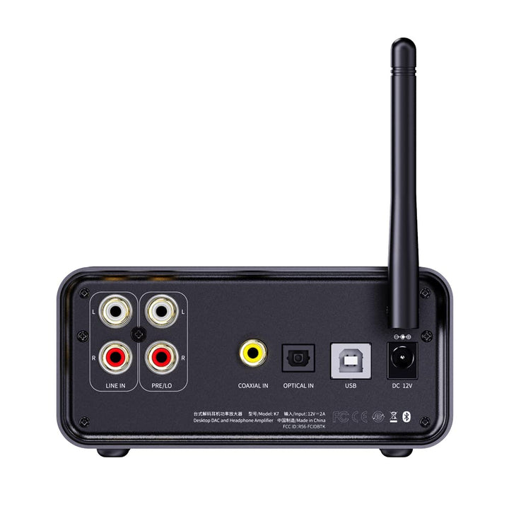 FiiO K7 BT (Bluetooth) - Full Balanced HiFi DAC Kopfhörer-Verstärker AK4493S*2, XMOS XU208 PCM384kHz