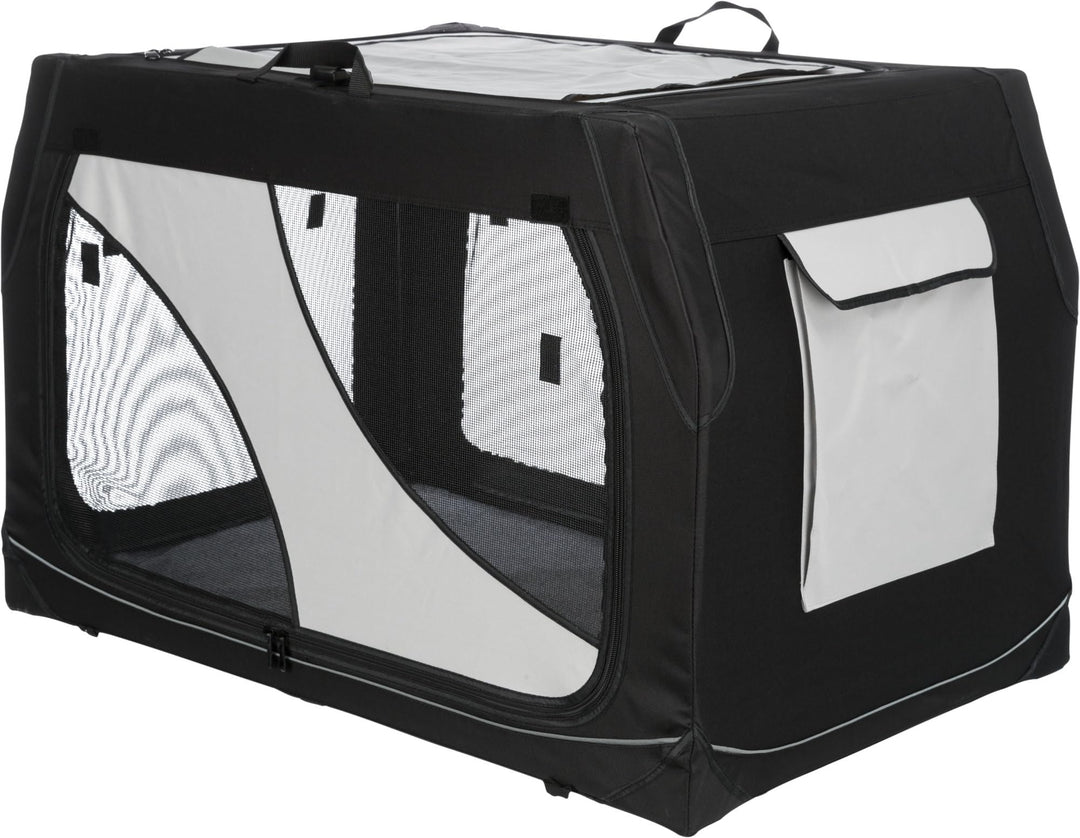 TRIXIE Hundebox Vario, 91x58x61 cm – komfortable Hundebox für kleine bis mittelgrosse Hunde – gemü