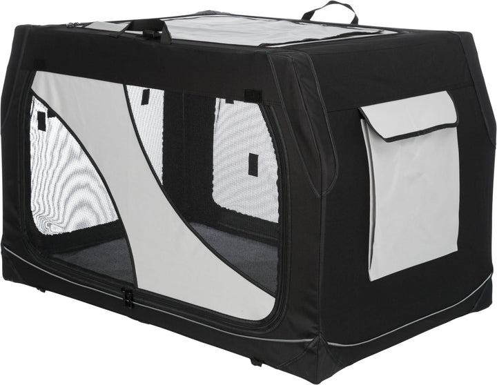 TRIXIE Hundebox Vario, 91x58x61 cm – komfortable Hundebox für kleine bis mittelgrosse Hunde – gemü