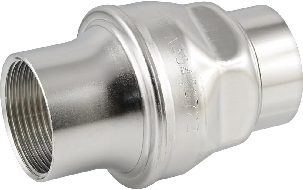 Edelstahl 1.4401-Rückschlagventile leichte Bauform 16 bar - Druckluft Wasserventile (Werkstoff: Edel
