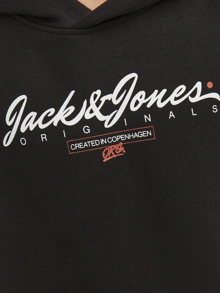 JACK & JONES Boy Kapuzenpullover Logo Kapuzenpullover Junior 140 Schwarz, 140 Schwarz