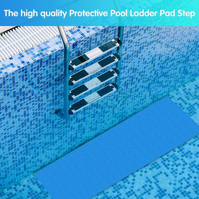 2 Stück Schwimmbadleitermatte,Pool schutzmatte,Anti Rutsch Leitermatte für Schwimmbäder,Schutzmatte