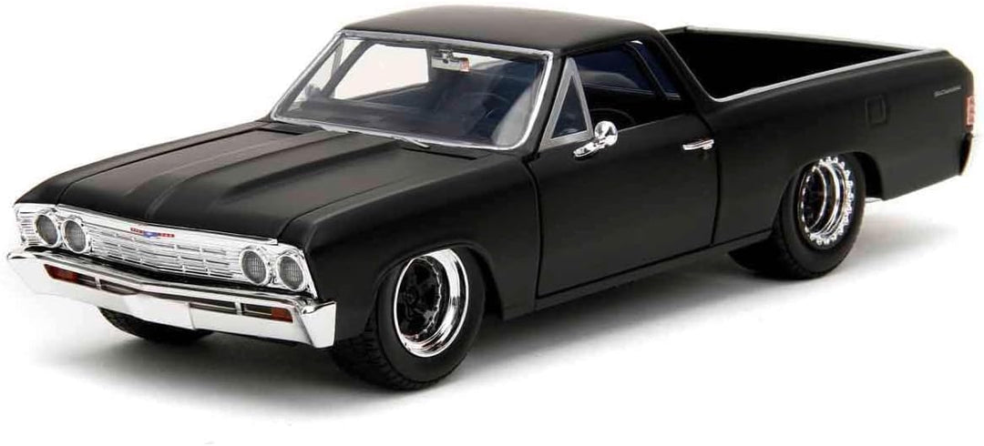 Jada Toys Fast and Furious Auto El Camino (1:24, schwarz) - Chevrolet El Camino 1967 aus dem Film Fa