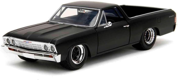 Jada Toys Fast and Furious Auto El Camino (1:24, schwarz) - Chevrolet El Camino 1967 aus dem Film Fa